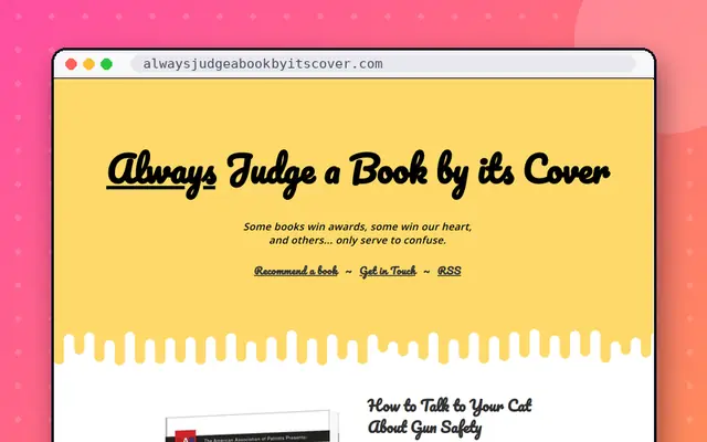 Always Judge a Book by its Cover: preview of alwaysjudgeabookbyitscover.com