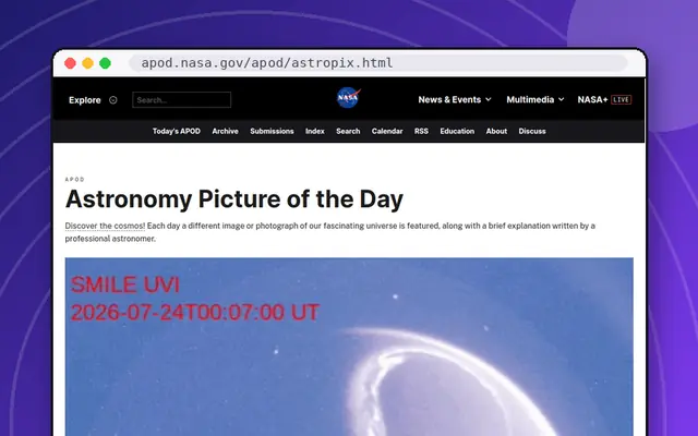 Astronomy Picture of the Day: preview of apod.nasa.gov