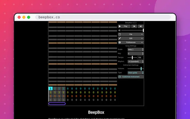 BeepBox: preview of beepbox.co