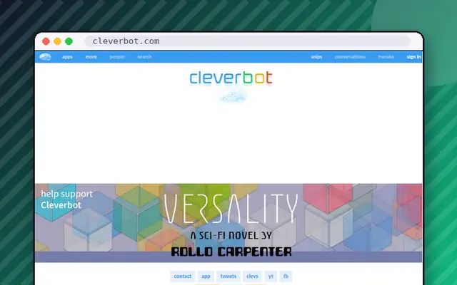 Cleverbot: preview of cleverbot.com