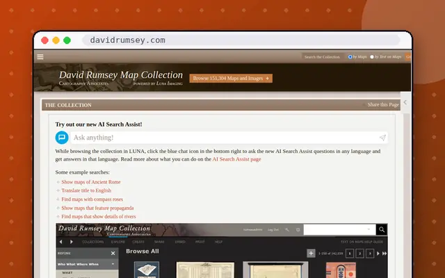 David Rumsey Historical Map Collection: preview of davidrumsey.com