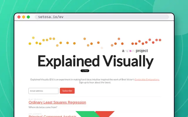 Explained Visually: preview of setosa.io