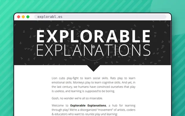 Explorable Explanations: preview of explorabl.es