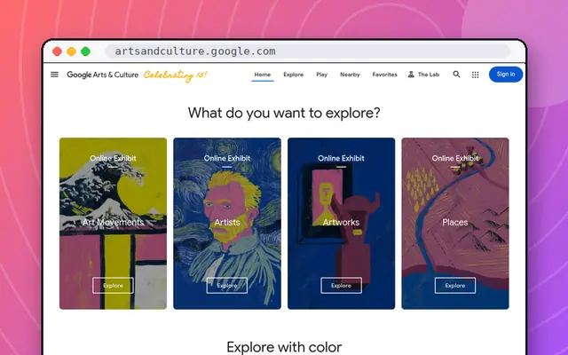 Google Arts & Culture: preview of artsandculture.google.com