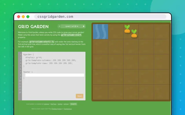 Grid Garden: preview of cssgridgarden.com