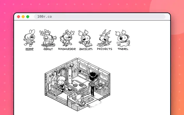 Hundred Rabbits: preview of 100r.co