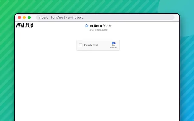 I'm Not a Robot: preview of neal.fun