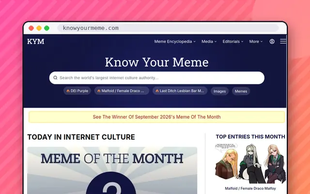Know Your Meme: preview of knowyourmeme.com