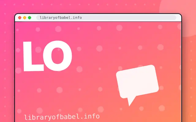 The Library of Babel: preview of libraryofbabel.info