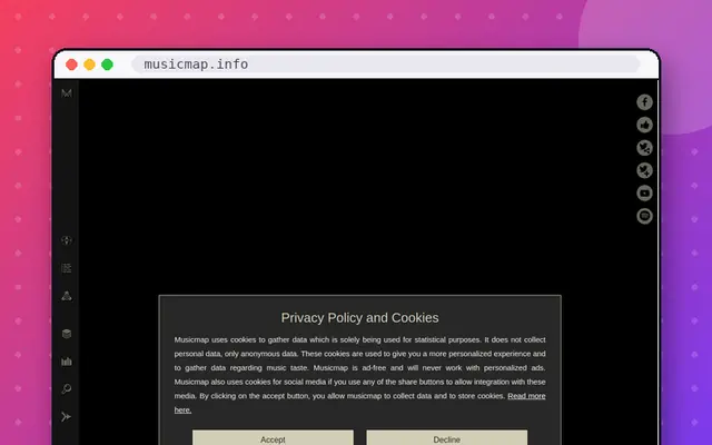 Musicmap: preview of musicmap.info