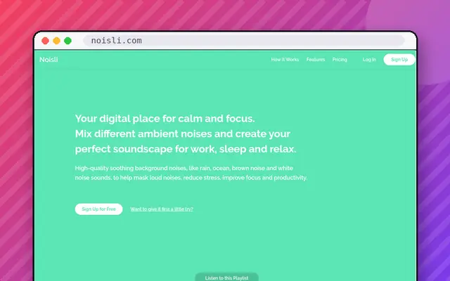 Noisli: preview of noisli.com