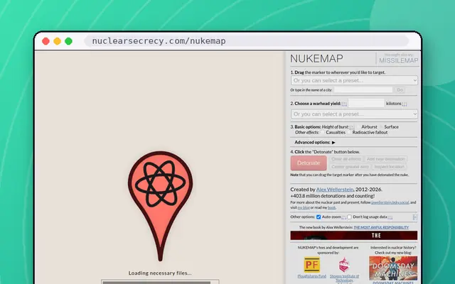 NUKEMAP: preview of nuclearsecrecy.com