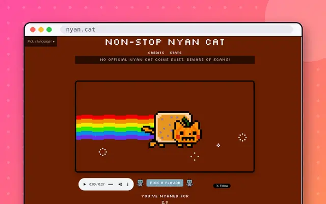 Nyan Cat: preview of nyan.cat