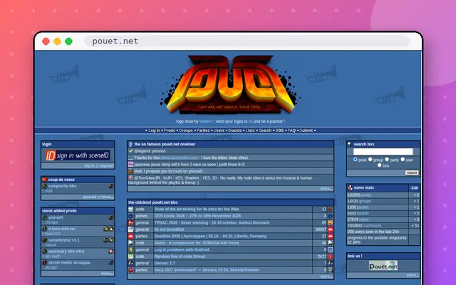 Pouet: preview of pouet.net