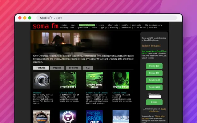 SomaFM: preview of somafm.com