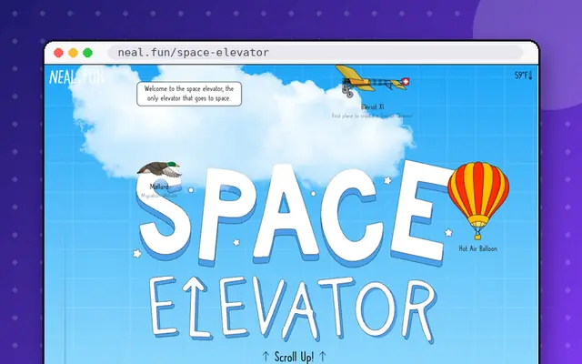 Space Elevator: preview of neal.fun