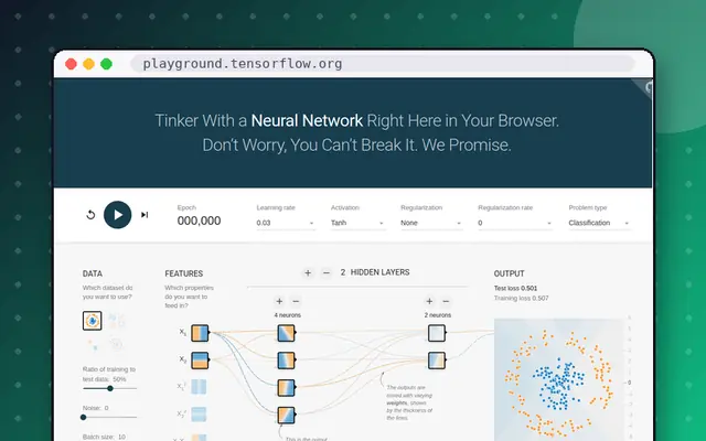 A Neural Network Playground: preview of playground.tensorflow.org