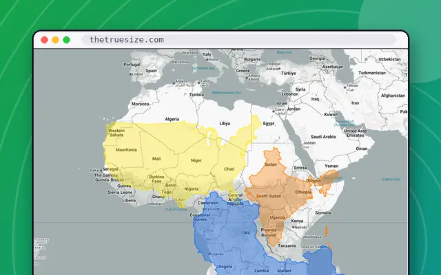 The True Size Of ...: preview of thetruesize.com