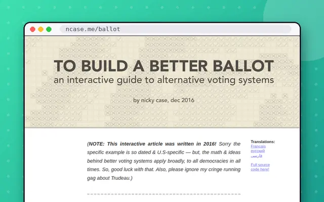 To Build a Better Ballot: preview of ncase.me
