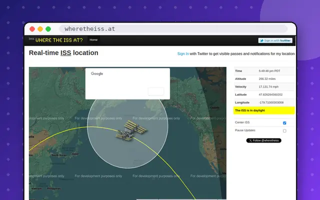 Where the ISS at?: preview of wheretheiss.at