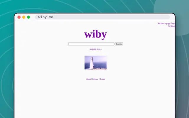 Wiby: preview of wiby.me