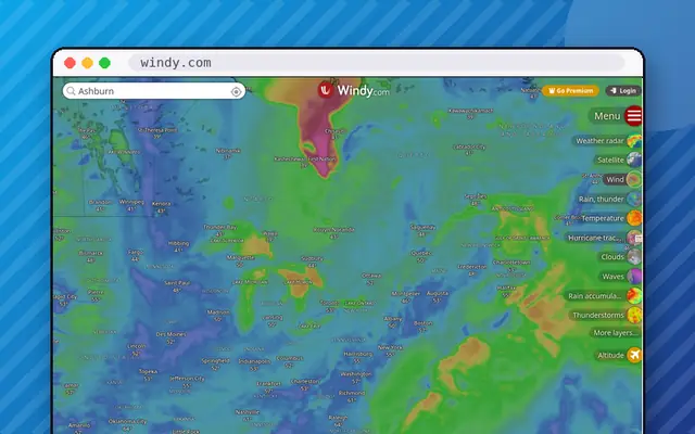 Windy: preview of windy.com